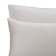 Kissenbezug Lanton Steingrau & Weiß, 100% Baumwolle | URBANARA Satin-Bettwäsche