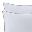 Satin-Bettwäsche Lanton Weiß & Grau, 100% Baumwolle | URBANARA Satin-Bettwäsche