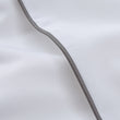 Satin-Bettwäsche Lanton Weiß & Grau, 100% Baumwolle | Hochwertige Wohnaccessoires