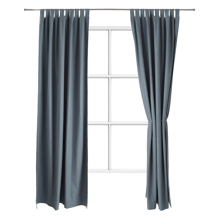 Vorhang Largo (2 Stück) Graugrün, 100% Baumwolle
