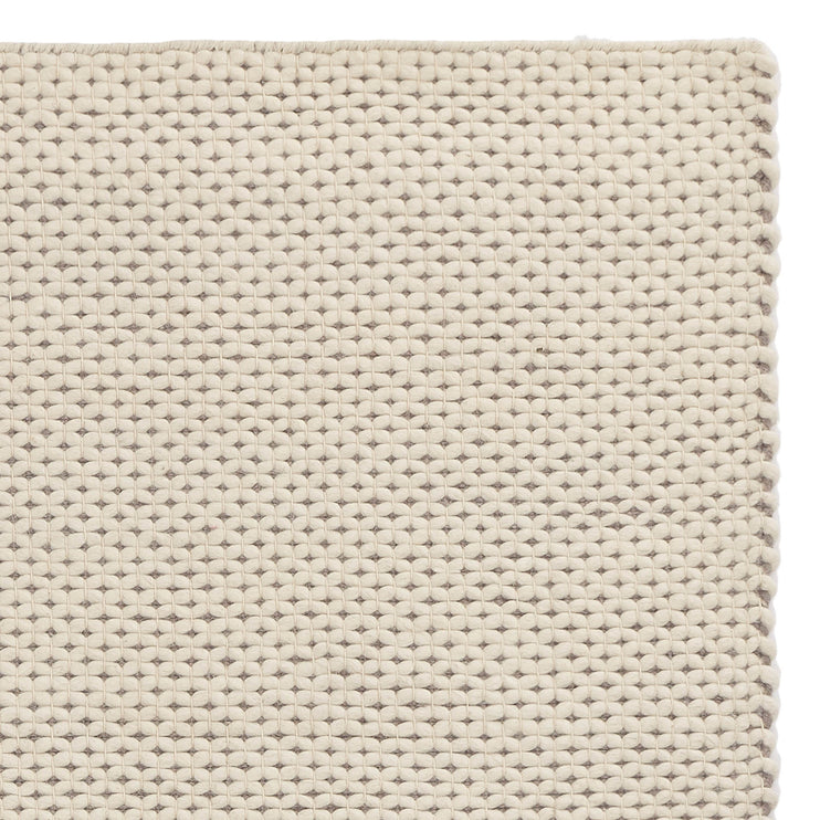 Teppich Lona, Elfenbein & Grau, 70% Wolle & 30% Baumwolle