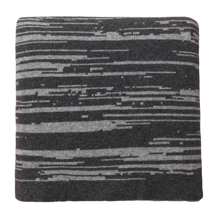 Wolldecke Loule Dunkelgrau & Grau-Melange, 80% Wolle & 20% Polyamid