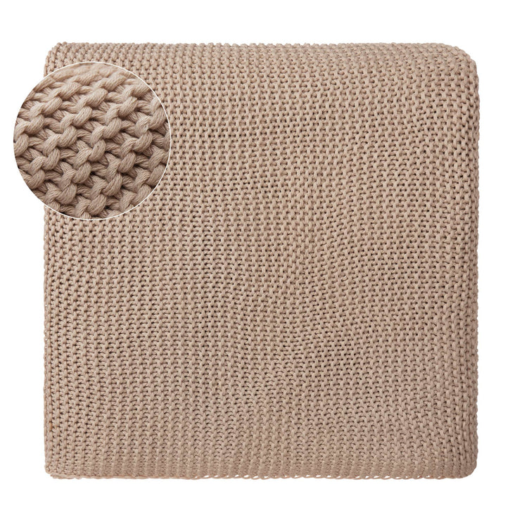 Bio-Baumwoll-Merino-Decke Luso [Beige]
