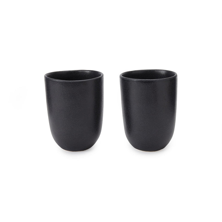 Becher-Set Malhou Schwarz, 100% Stein
