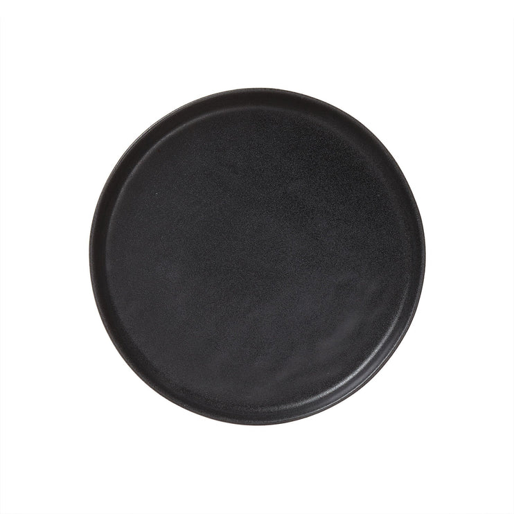 Dessert-Teller-Set Malhou Schwarz, 100% Steingut | URBANARA Teller & Schüsseln