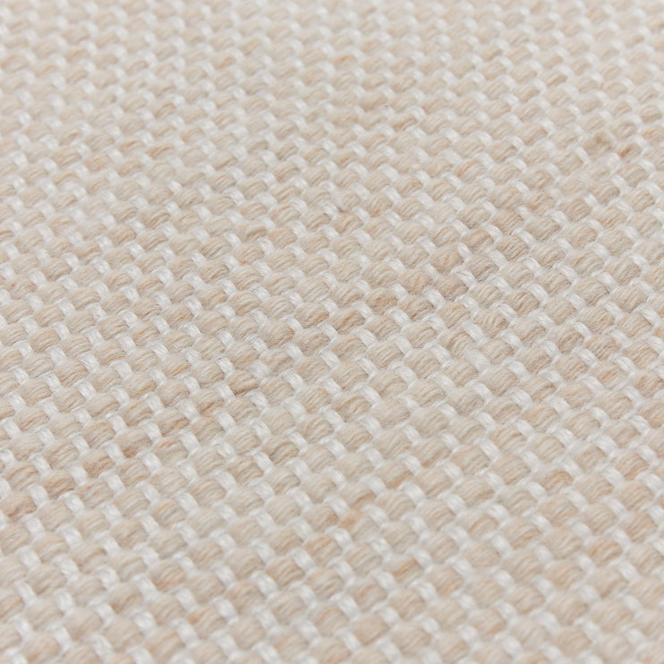 Teppich Mandal, Natur-Melange & Weiß, 100% Recyceltes PET | URBANARA Gartenaccessories