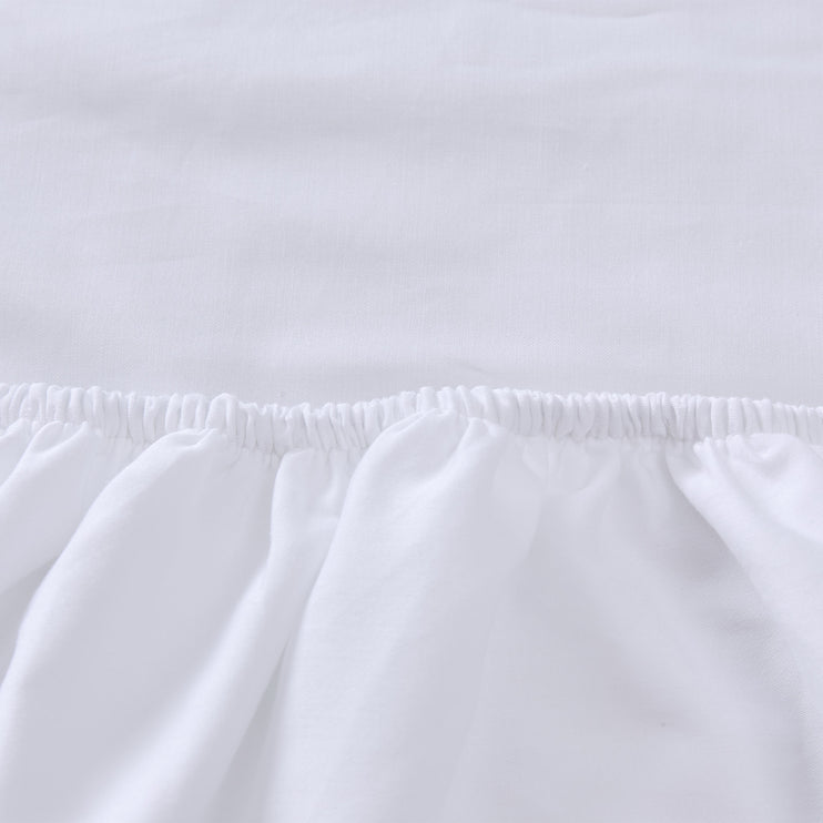 Millau Boxspring-Spannbettlaken Weiß, 100% Baumwolle | Hochwertige Wohnaccessoires