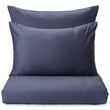 Satin-Bettwäsche Millau Dunkles Graublau, 100% gekämmte und merzerisierte Baumwolle