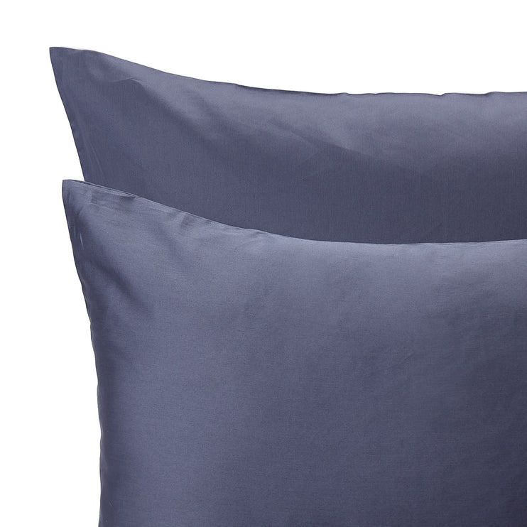 Satin-Bettwäsche Millau in Dunkles Graublau | Schöne Ideen für Ihr Zuhause | URBANARA