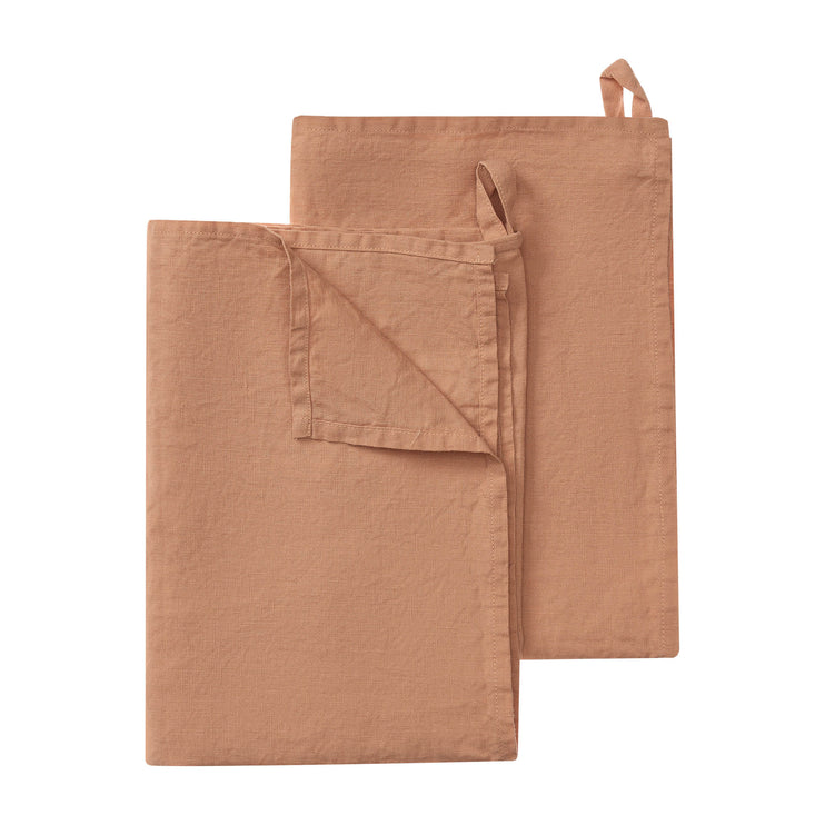 Geschirrtuch Miral Helles Terrakotta, 100% Leinen