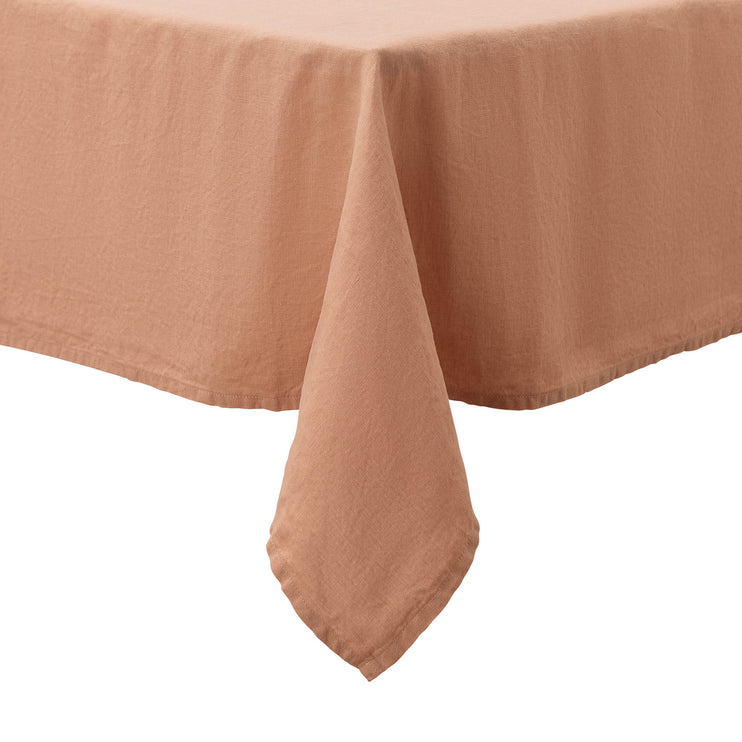 Tischdecke Miral Helles Terrakotta, 100% Leinen