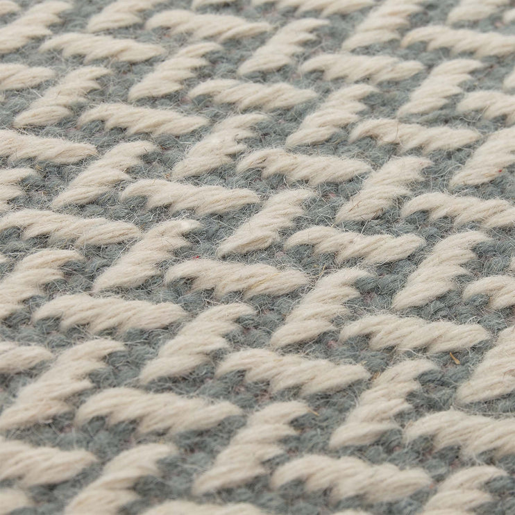 Teppich Modiya, Helles Graugrün & Elfenbein, 100% Wolle | Hochwertige Wohnaccessoires