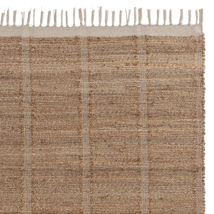 Teppich Nari Natur & Weiß, 100% Jute