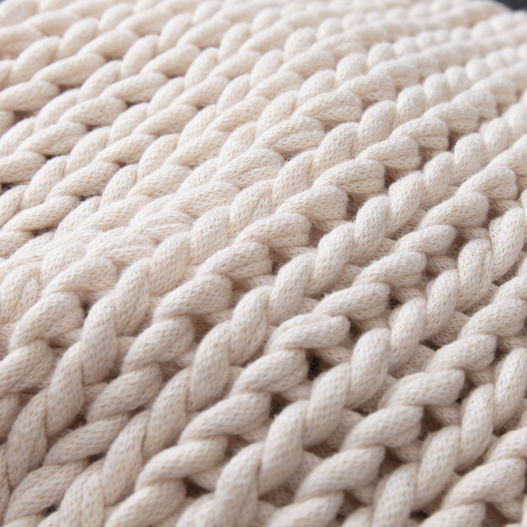 Decke Neiva, Eierschale-Melange, 100% Baumwolle | URBANARA Baumwolldecken