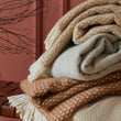 Wolldecke Osele [Beige & Eierschale]