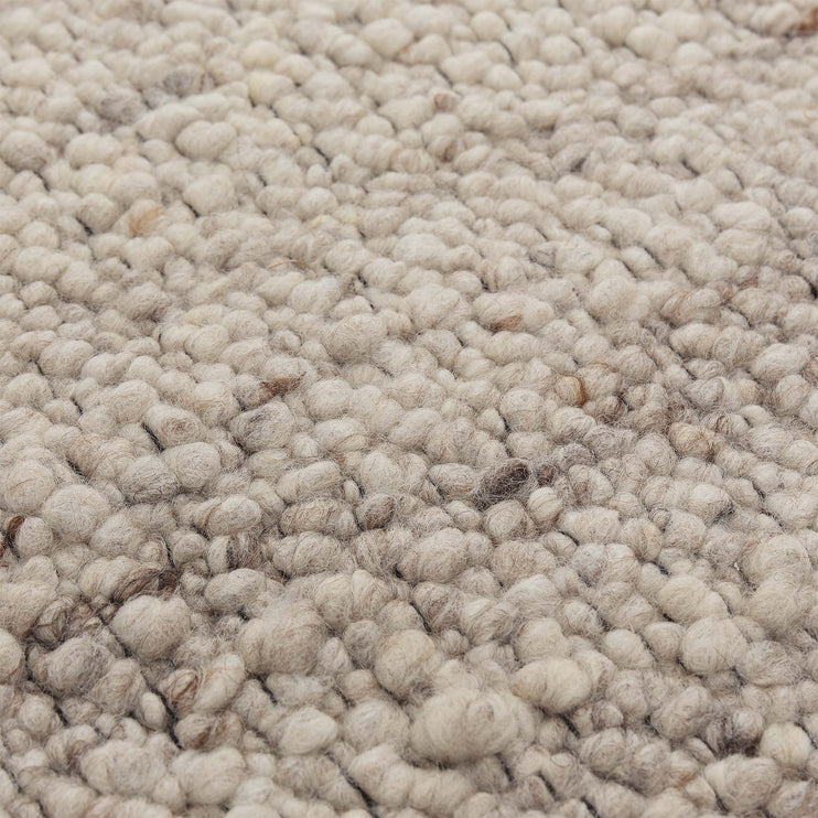 Teppich Nunja Creme-Melange & Braun Melange, 70% Wolle & 30% Jute | Hochwertige Wohnaccessoires