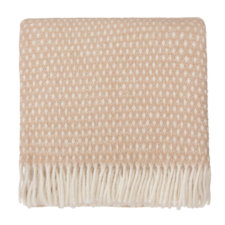 Wolldecke Osele [Beige & Eierschale]