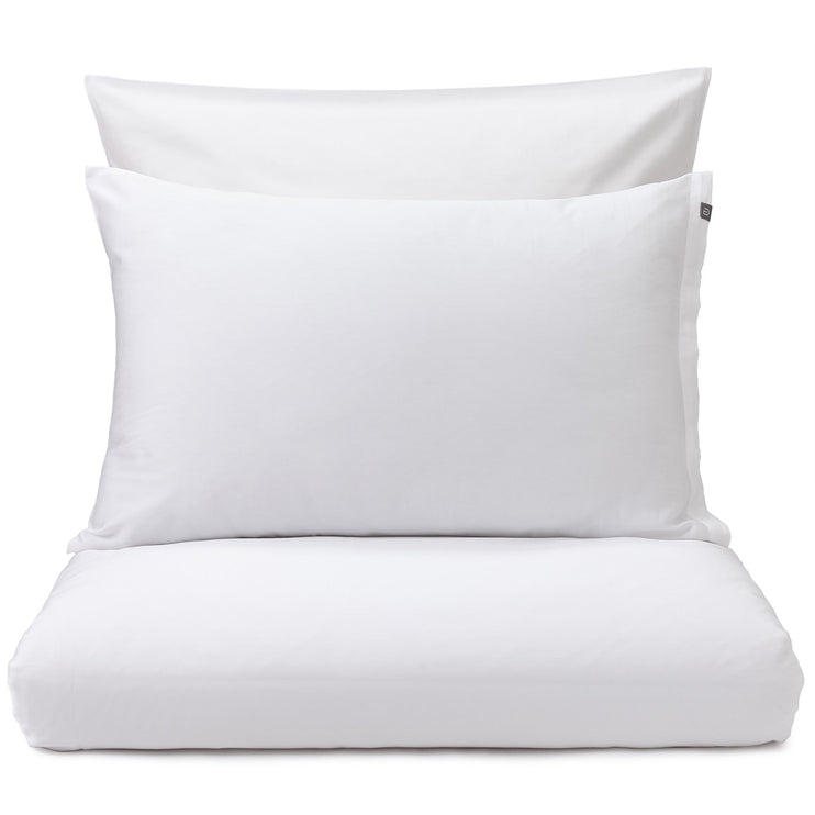 Satin-Bettwäsche Oufeiro Weiß, 100% Bio-Baumwolle