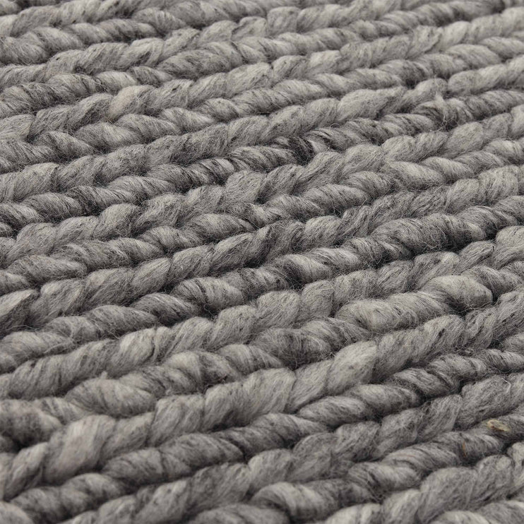Teppich Palama, Grau-Melange, 50% Wolle & 50% Viskose | URBANARA Wollteppiche
