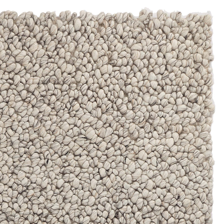Teppich Panchu Silbergrau & Grau, 45% Wolle & 45% Viskose & 10% Baumwolle