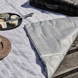 Picknickdecke Mallur in Taubenblau & Naturweiß & Taubenblau | Schöne Ideen für Ihr Zuhause | URBANARA