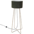 Stehlampe Posal, Messing & Moosgrün, 100% Metall & 100% Samt