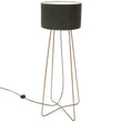 Stehlampe Posal, Messing & Moosgrün, 100% Metall & 100% Samt | URBANARA Stehlampen