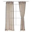 Vorhang-Set Rajula Natur & Schwarz, 100% Leinen