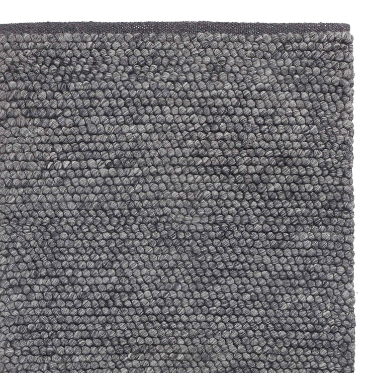 Läufer Ravi Anthrazit-Melange, 50% Wolle & 30% Viskose & 20% Baumwolle