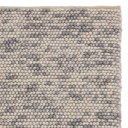 Teppich Ravi Grau-Melange, 80% Wolle & 20% Baumwolle