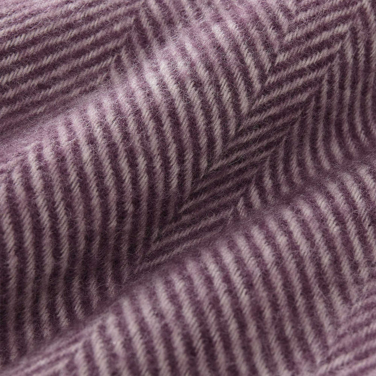 Wolldecke Salantai Pflaume & Creme, 100% Schurwolle | Hochwertige Wohnaccessoires