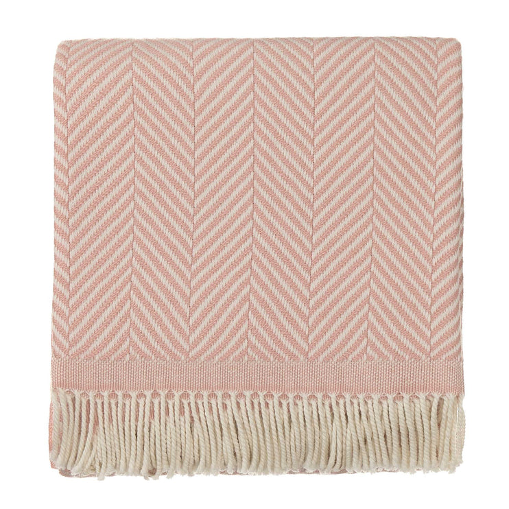 Wolldecke Salla Rouge & Creme, 100% Schurwolle