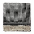 Decke Salla, Schwarz & Creme, 100% Schurwolle