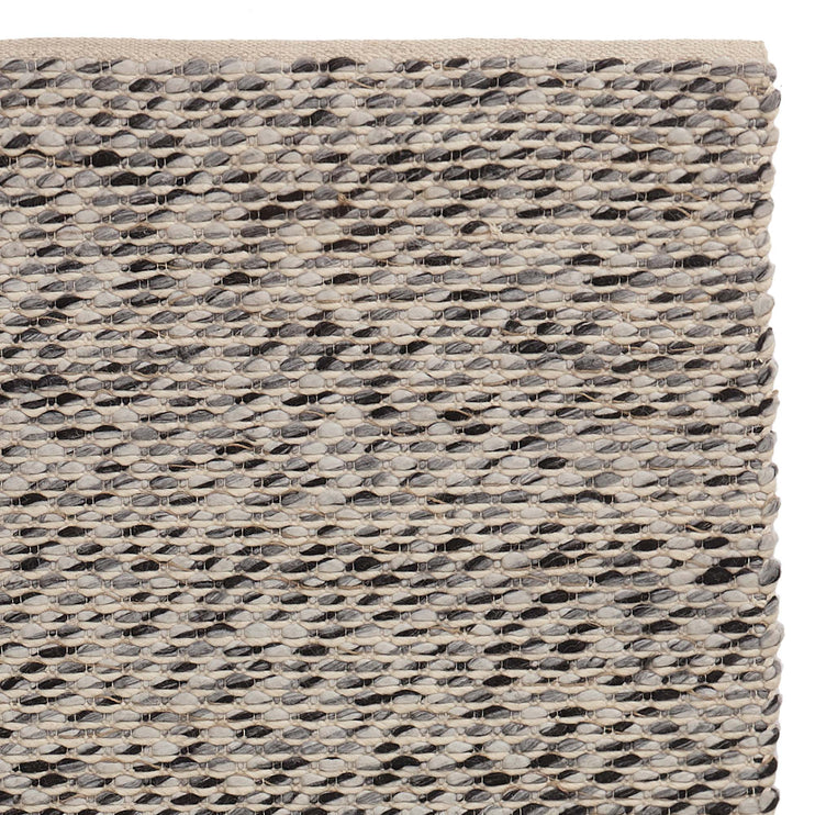 Teppich Salo Anthrazit-Melange & Naturweiß & Natur, 55% Wolle & 40% Polyester & 5% Jute