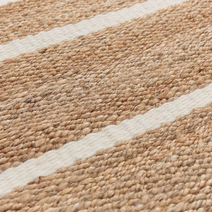 Hanf-Fußmatte Sankra Natur & Elfenbein, 90% Hanf & 10% Wolle | Hochwertige Wohnaccessoires