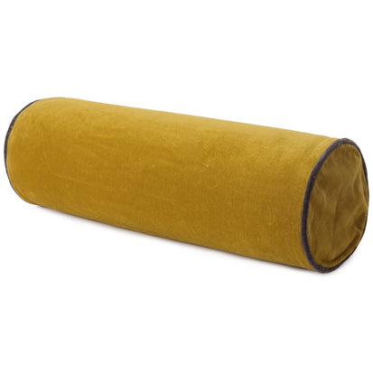Kissen Suri, Leuchtendes Senfgelb & Dunkelgrau, 100% Baumwolle
