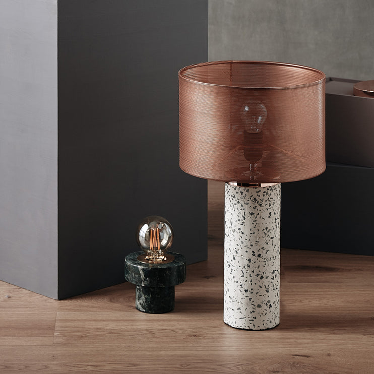 Tischlampe Udupi, Grün, 100% Marmor & 100% Messing | Hochwertige Wohnaccessoires