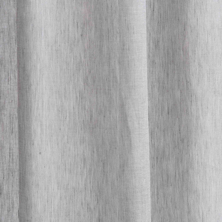 Vorhang-Set Tolosa Hellgrau, 50% Leinen & 50% Baumwolle | Hochwertige Wohnaccessoires