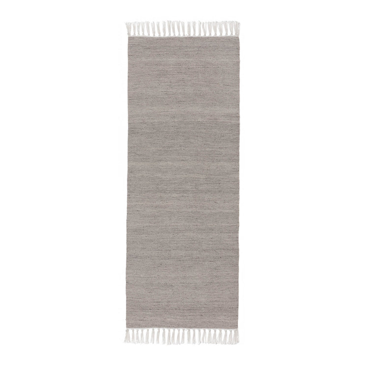 Läufer Udaka Hellgrau-Melange, 100% PET | URBANARA Gartenaccessories