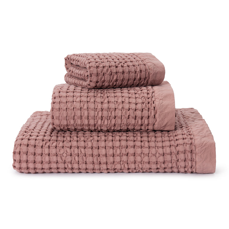 Handtuch Veiros Altrosa, 100% Baumwolle