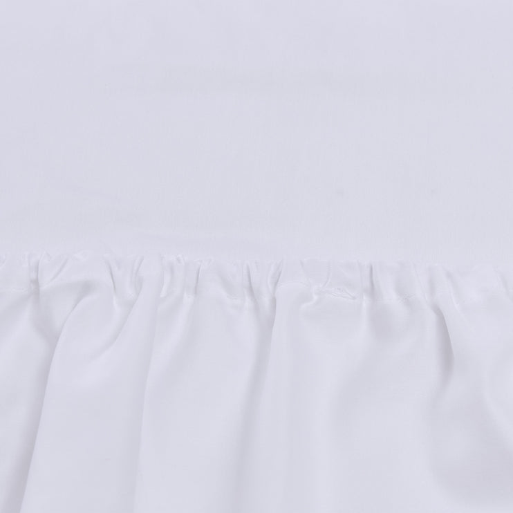 Satin-Spannbettlaken Vivy Weiß, 100% Baumwolle | URBANARA Spannbettlaken