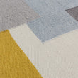 Fussmatte Indari, Grau & Eisblau & Leuchtendes Senfgelb, 100% PET | URBANARA Gartenaccessories